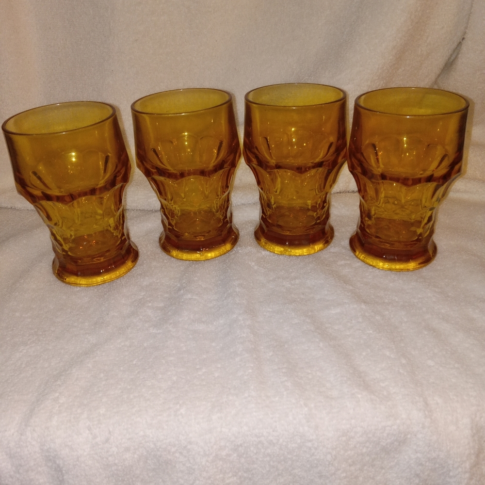 Georgian Amber glasses set of 4